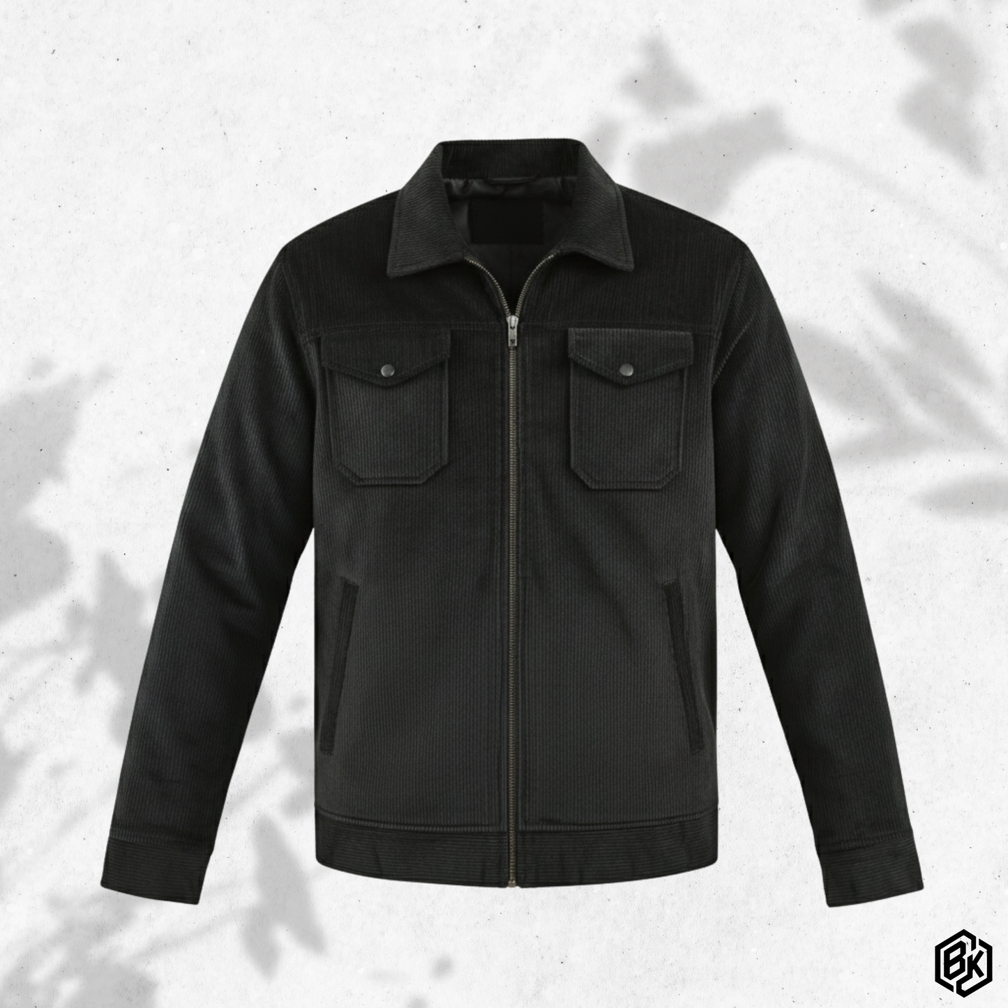 Men’s Corduroy Jacket in Jet Black | CD-810