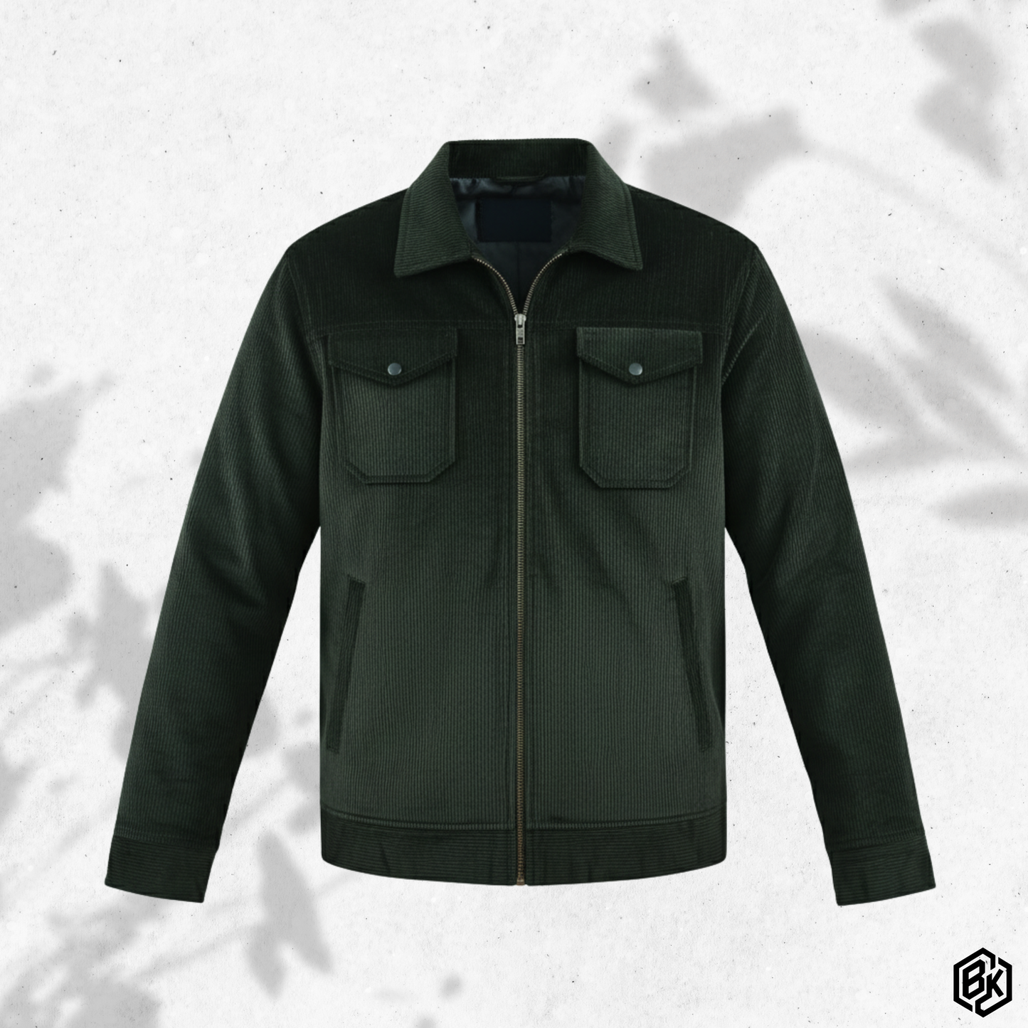 Men’s Corduroy Jacket in Deep Olive | CD-820