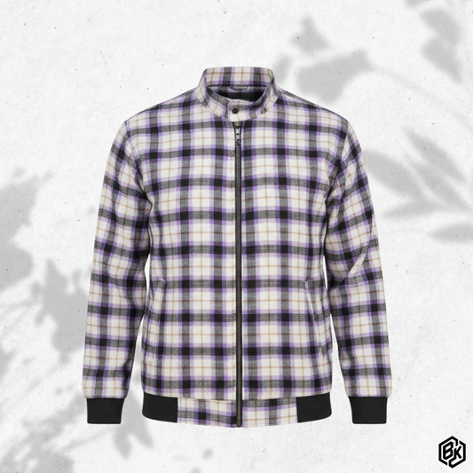 Men’s Corduroy Jacket in Lavender White | CD-60