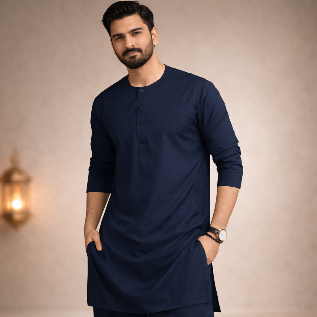 Deep Ocean–90s Panjabi Set |P-0011