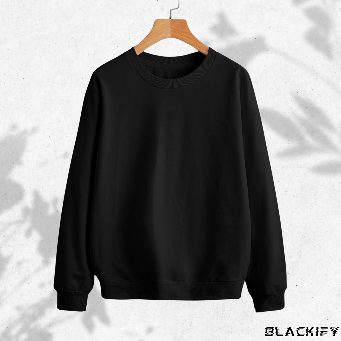 Midnight Luxe Black Sweat Tee Drop Shoulder