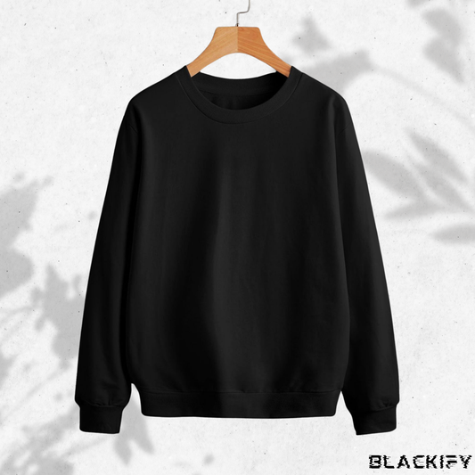 Midnight Luxe Black Sweat Tee Drop Shoulder