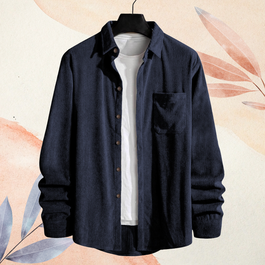 Ocean Depths Corduroy Navy Blue