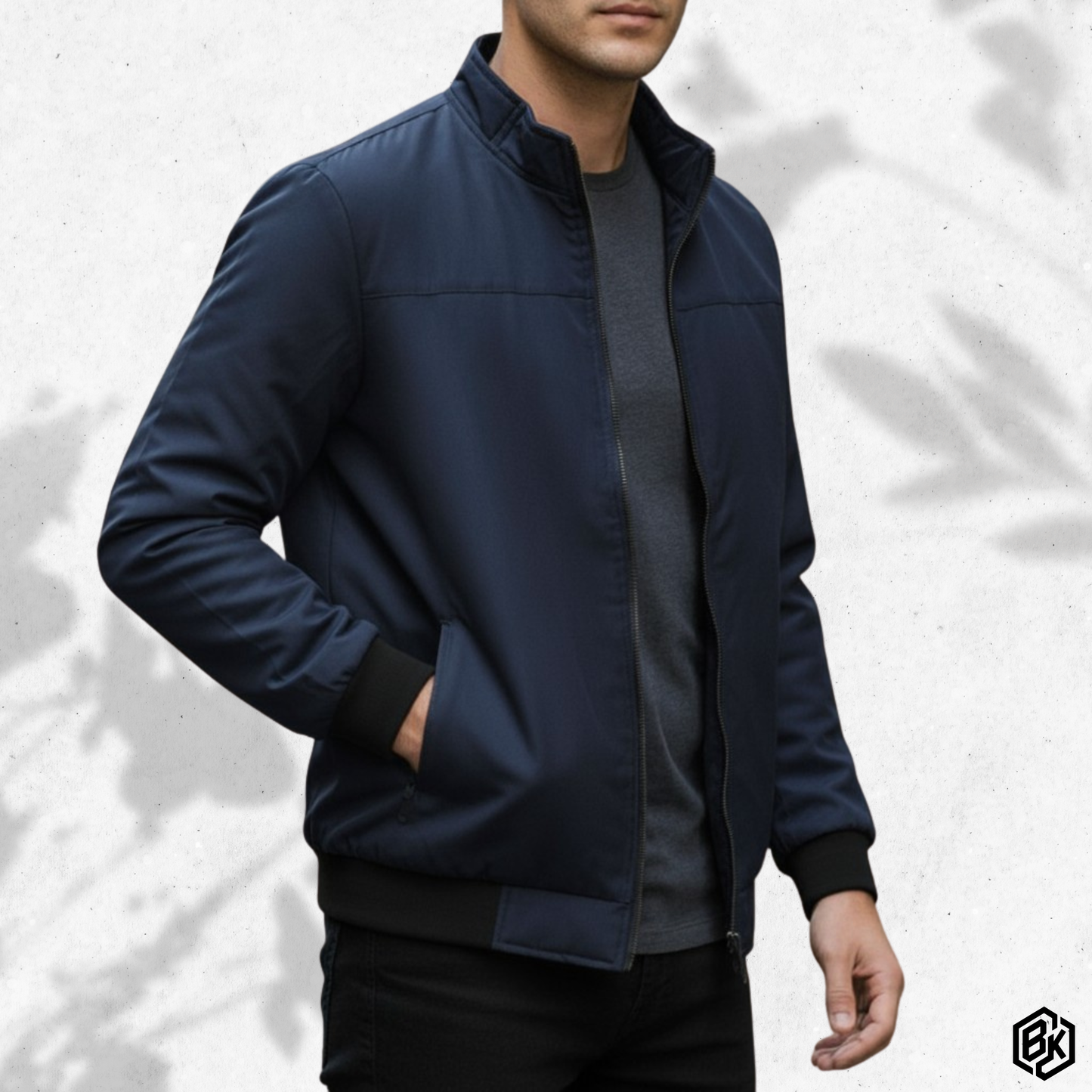 Navy Blue Suskin Jacket | SKN-82