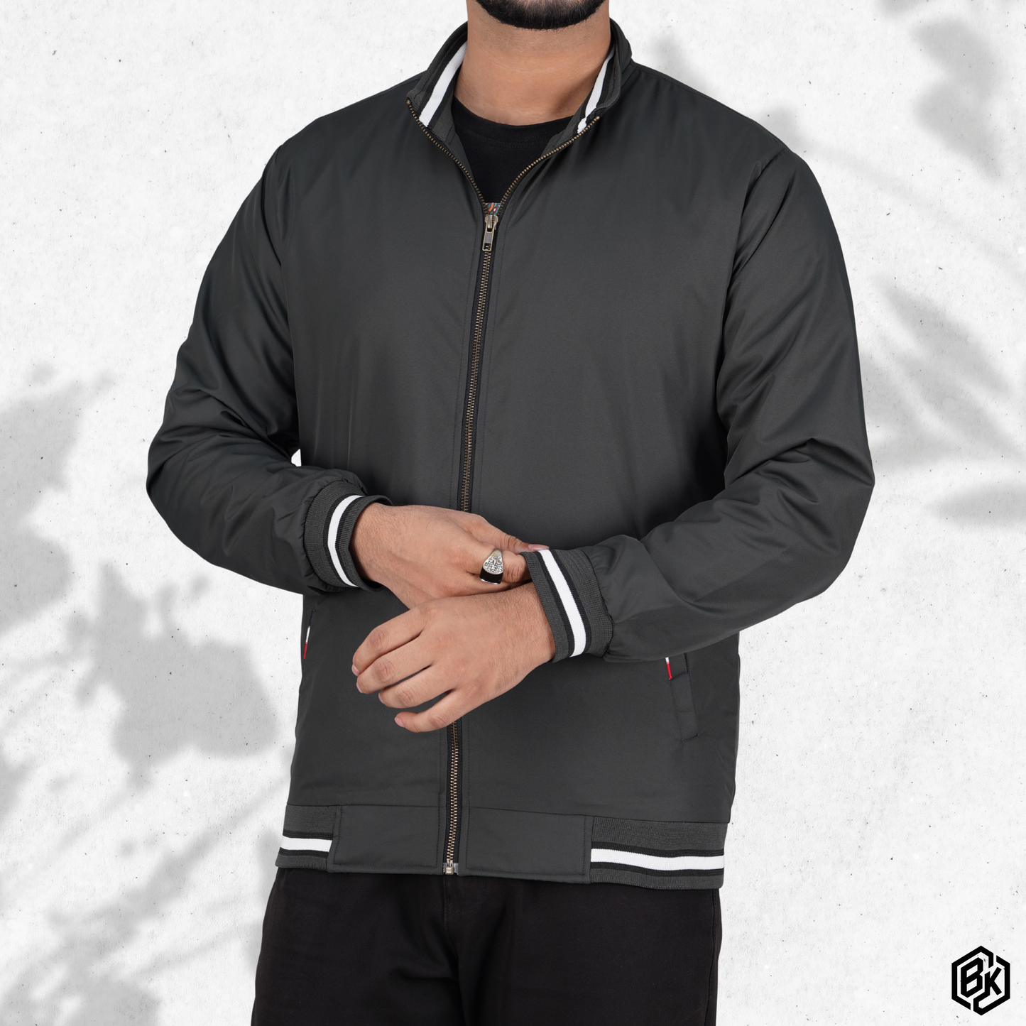 Grey Rib Luxe Highneck | RP-360