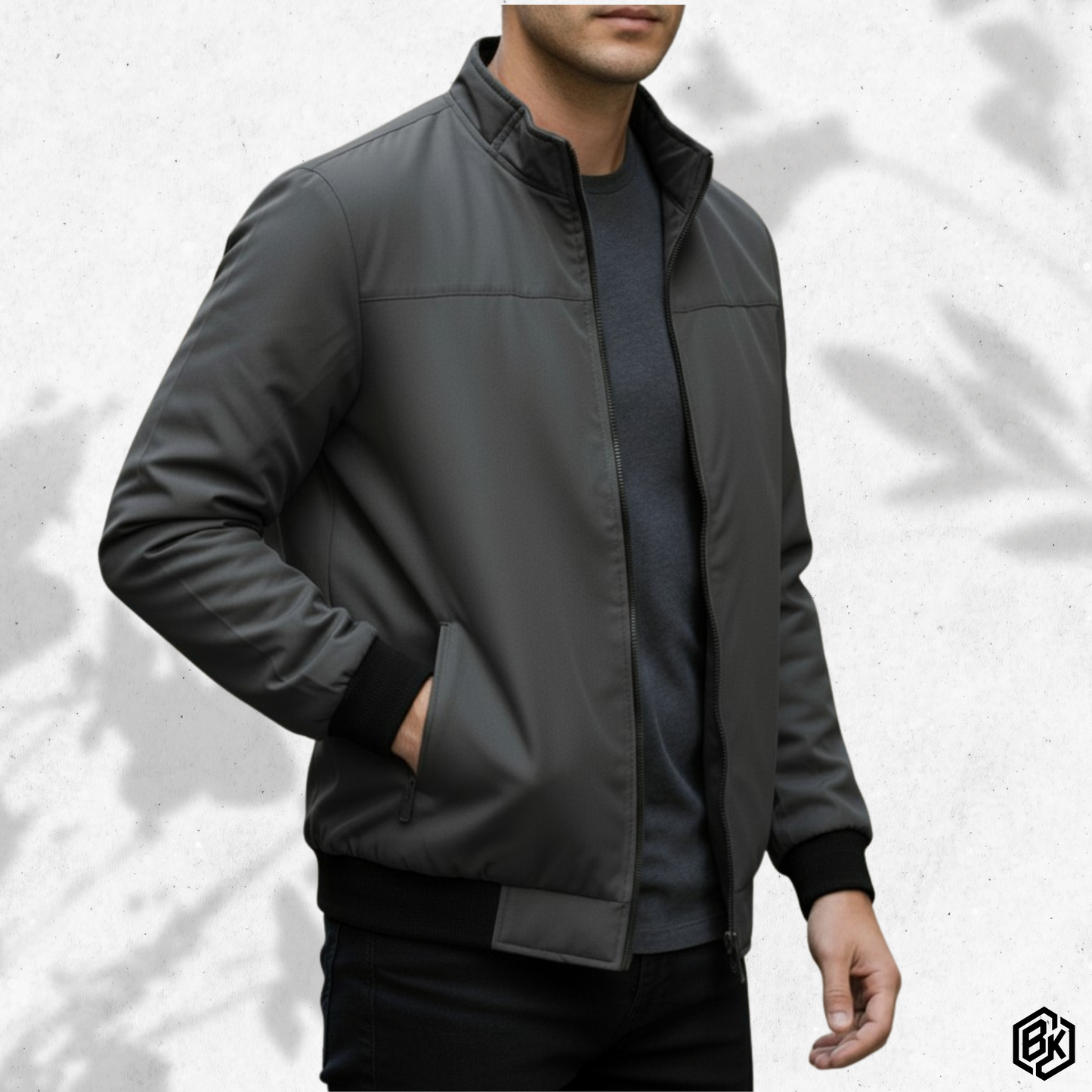 Charcoal Grey Suskin Jacket | SKN-70