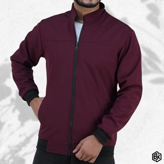 Marron High-Neck Bonded Jacket | BH-400