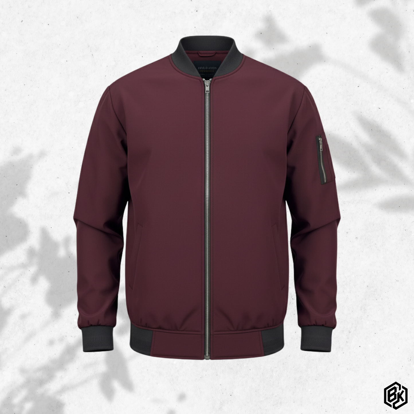 Marron V-Neck Bonded Jacket | V-4