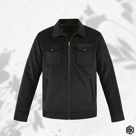 Men’s Corduroy Jacket in Jet Black | CD-810