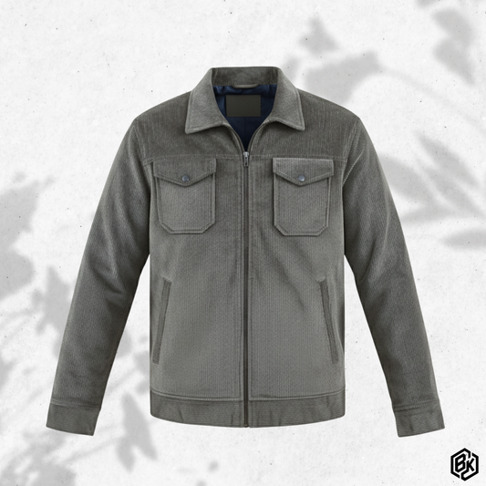 Men’s Corduroy Jacket in Ash Grey | CD-840