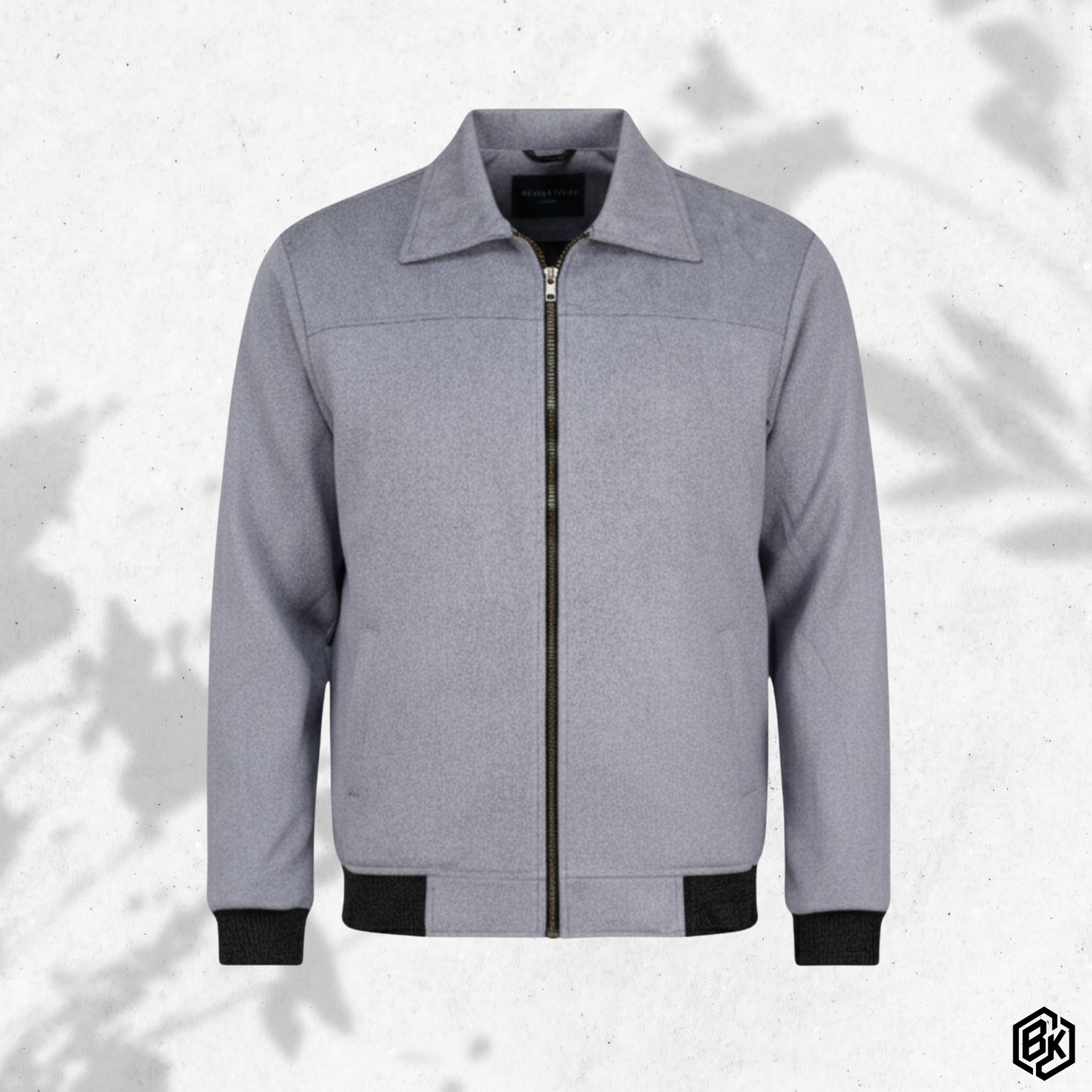 Ash Spread-Collar Zip-Up  | MP-850