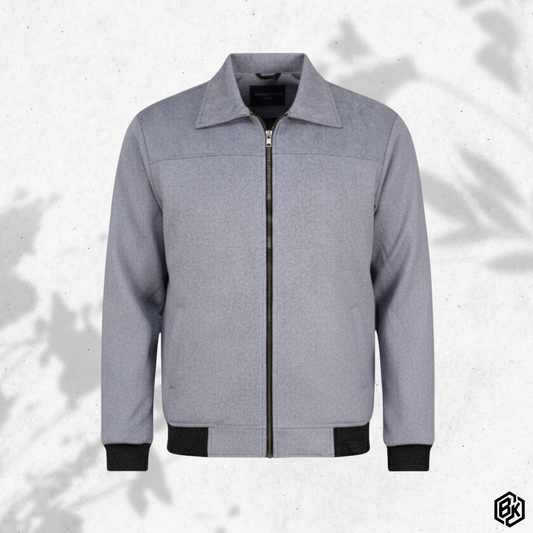 Ash Spread-Collar Zip-Up  | MP-850