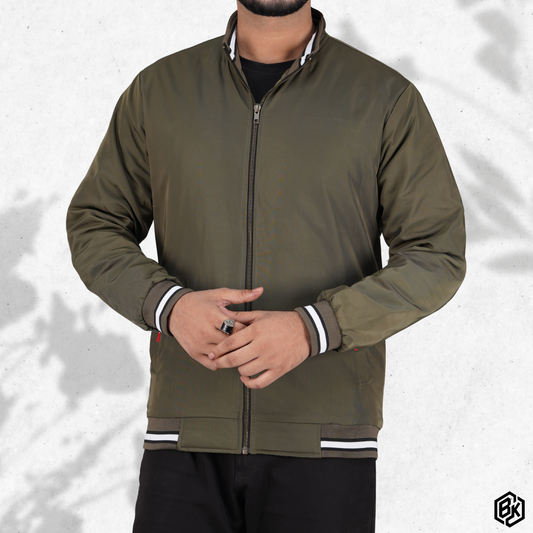 Olive Pulse Rib Highneck | RP-320