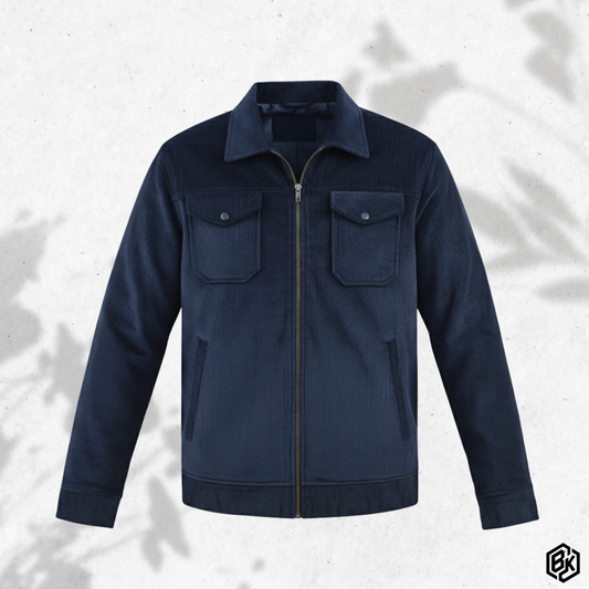 Men’s Corduroy Jacket in Navy Blue | CD-830