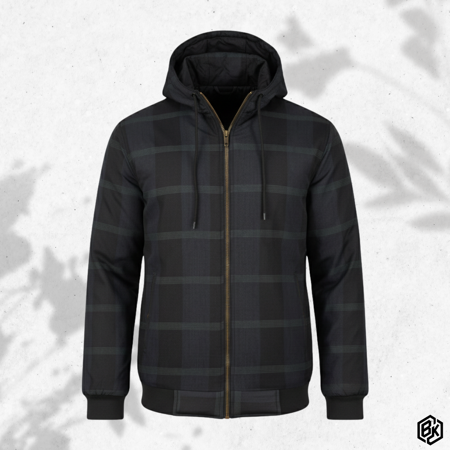 Black Check Street Hoodie | HD-200