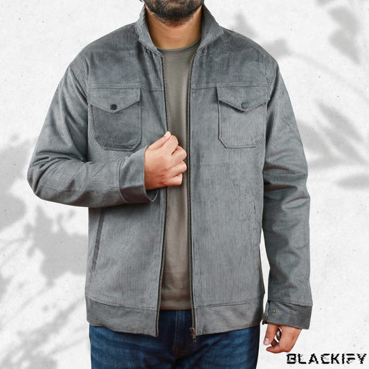 Men’s Corduroy Jacket in Ash Grey