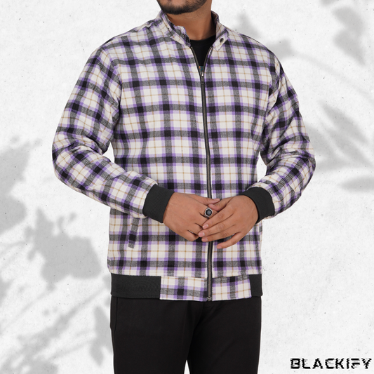 Men’s Corduroy Jacket in Lavender White